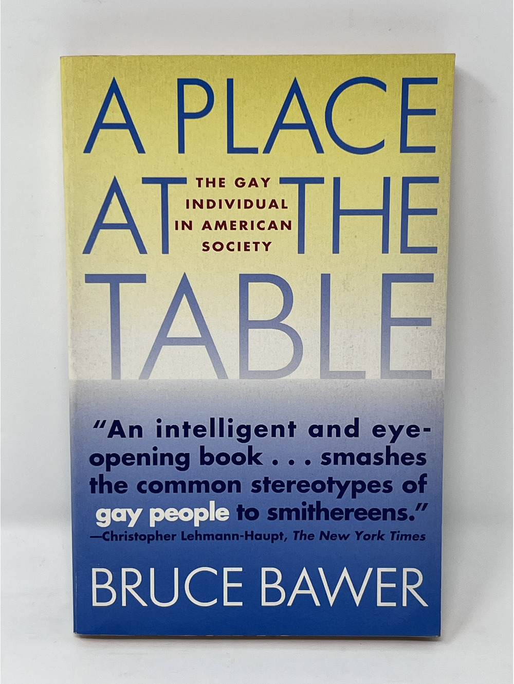 A Place at the Table: The Gay Individual in American Society by Bruce Bawer